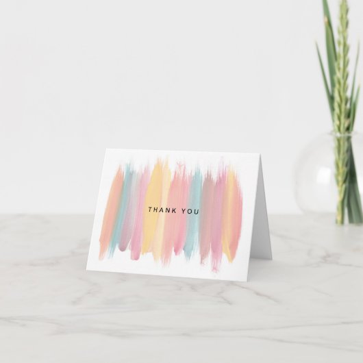 Paint Party Brautparty Vielen Dank Dankeskarte (Vorderseite)
