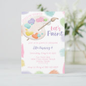 Paint-Party Einladung (Stehend Vorderseite)