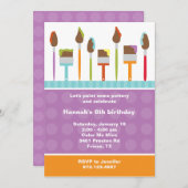 Paint-Party Einladungen (Vorne/Hinten)