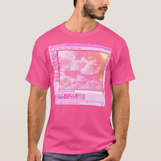 Paint Pastel Pink Ästhetische Wolken T-Shirt