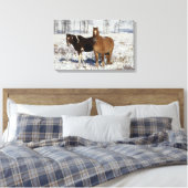 Paint Pferde im Schnee Leinwanddruck (Insitu (Schlafzimmer))
