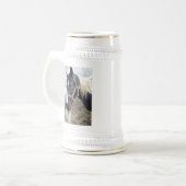 Paint Pinto Pferd Bierglas (Vorderseite Links)