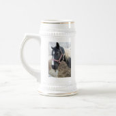 Paint Pinto Pferd Bierglas (Links)