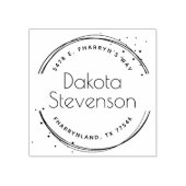 Paint Platsch Erstellen Sie Ihre Abstrakte Round-A Gummistempel (Prägung)