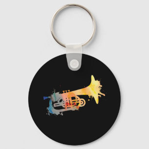 Paint Platsch Mellophone Schlüsselanhänger