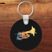 Paint Platsch Mellophone Schlüsselanhänger (Vorderseite)
