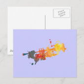 Paint Platsch Trumpet Postkarte (Vorne/Hinten)