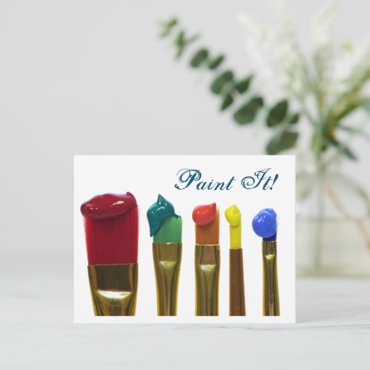 Paint Postkarte (Stehend Vorderseite)