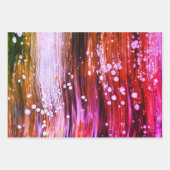 Paint Pour Cells Schwimmen Abstrakt Art Pink Geschenkpapier Set (Vorderseite)