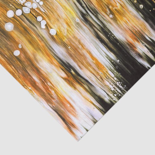 Paint Pour Cells Swimming Abstrakte Kunst Seidenpapier (Ausschnitt)