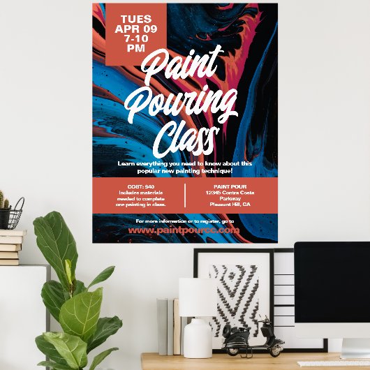 Paint Pour Class Poster (Heimbüro)