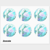 "Paint Pour" Runder Aufkleber (Blatt)