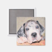 Paint: Puppy Dane Magnet (Vorderseite/Rückseite)