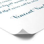 Paint Quote von Vincent Van Gogh, Poster (Ecke)