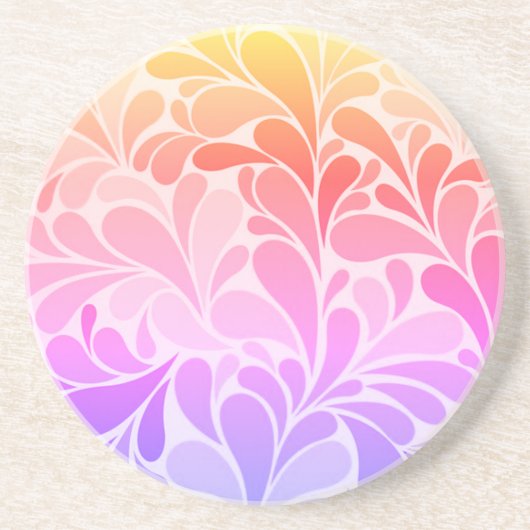 Paint Rainbow Sandstone Getränkeküste des Künstler Getränkeuntersetzer (Vorne)