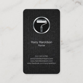 Paint Roller Brush Grunge Painter Business Card Visitenkarte