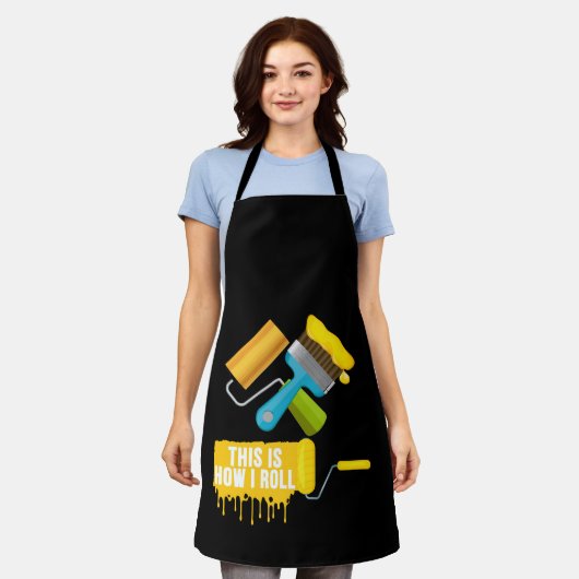 Paint Roller & Brush This is How I Roll Schürze (Getragen)