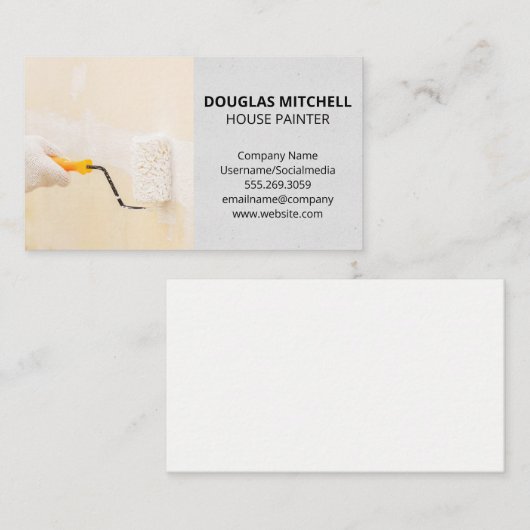 Paint Roller | Contractor Zuhause Painter Visitenkarte (Vorne/Hinten)