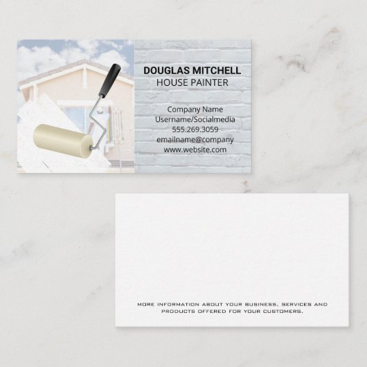 Paint Roller | Generalunternehmer Visitenkarte (Vorne/Hinten)