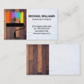 Paint Roller | Handyman | Holz | Kletterwand Visitenkarte (Vorne/Hinten)