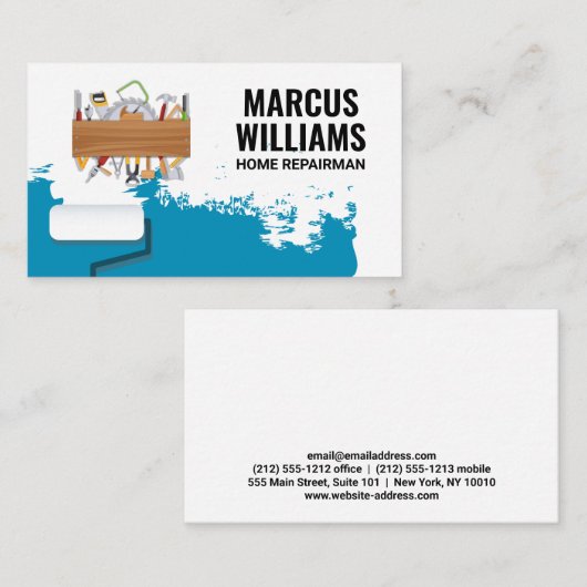 Paint Roller | Hardware-Tools | Reparatur Visitenkarte (Vorne/Hinten)