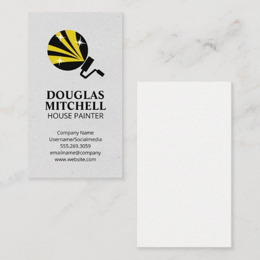 Paint Roller Symbol Visitenkarte (Vorne/Hinten)