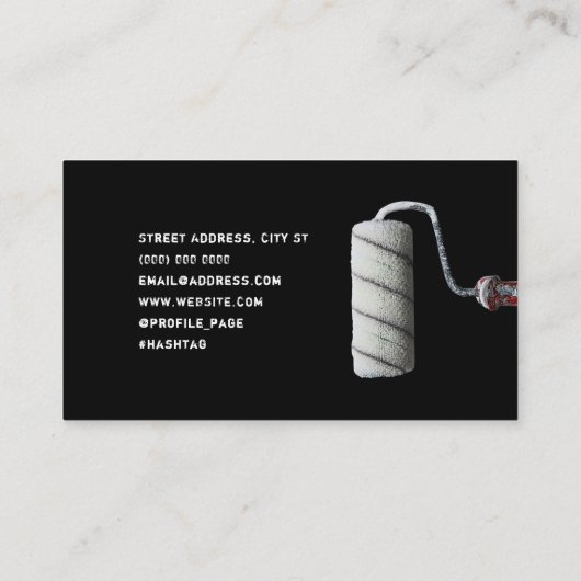 Paint roller Trace Schriftart Visitenkarte (Rückseite)