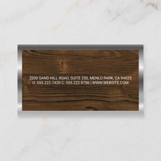 Paint Rollers | Holz und Metall Visitenkarte (Rückseite)