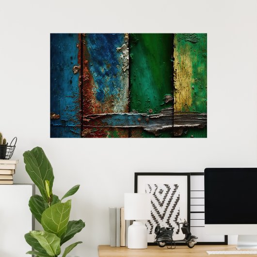 Paint, rustikal, antik, poster (Heimbüro)