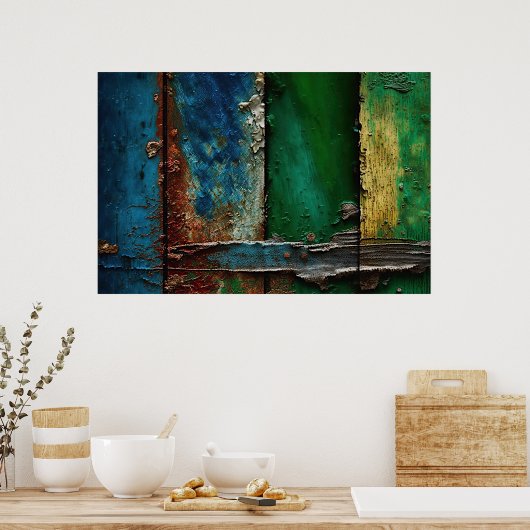 Paint, rustikal, antik, poster (Küche)