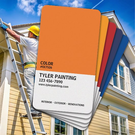 Paint Sample Painting Company Visitenkarte