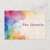 Paint schlägt die Detailsteckkarte. Begleitkarte (Vorderseite)