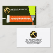 Paint Scraping Roller Pinselstrich Visitenkarte (Vorne/Hinten)