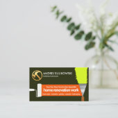 Paint Scraping Roller Pinselstrich Visitenkarte (Stehend Vorderseite)