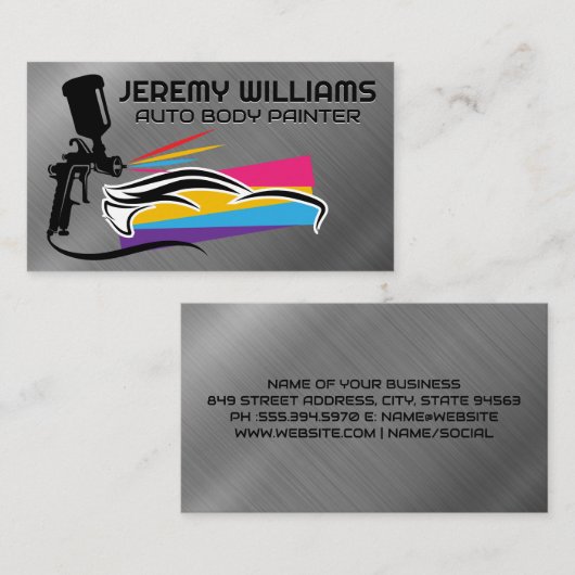 Paint Shop | Auto Spray Paint Logo Visitenkarte (Vorne/Hinten)