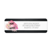 Paint & Sip Chalkboard Bachelorette Rücksendeadres (Vorne)