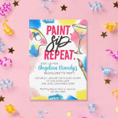 Paint Sip Repeat Bachelorette Art Party Einladung