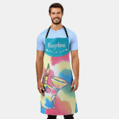 Paint Sip Repeat Monogram Bachelorette Art Party Schürze (Getragen)