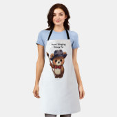 Paint Slinging Going On Cute Teddy Bear Artist Schürze (Getragen)