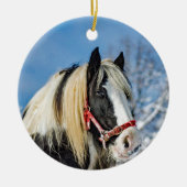 Paint Snow Foto Keramik Ornament (Vorne)