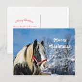 Paint Snow Foto Weihnachten Postkarte (Vorne/Hinten)