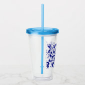 Paint Spatter Blue Acryltrinkbecher (Rechts)