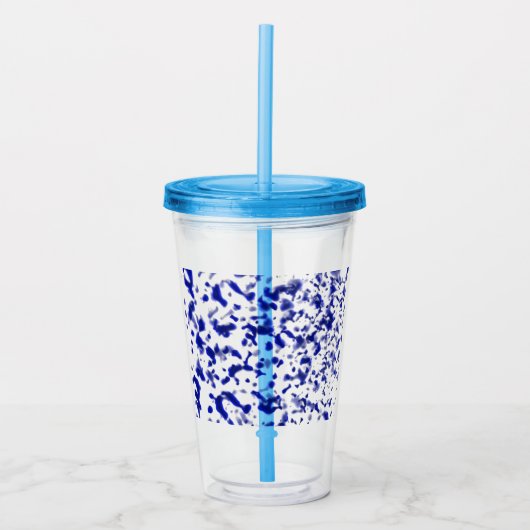 Paint Spatter Blue Acryltrinkbecher (Vorderseite)