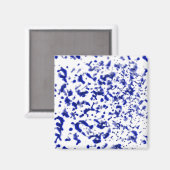 Paint Spatter Blue Magnet (Vorderseite/Rückseite)