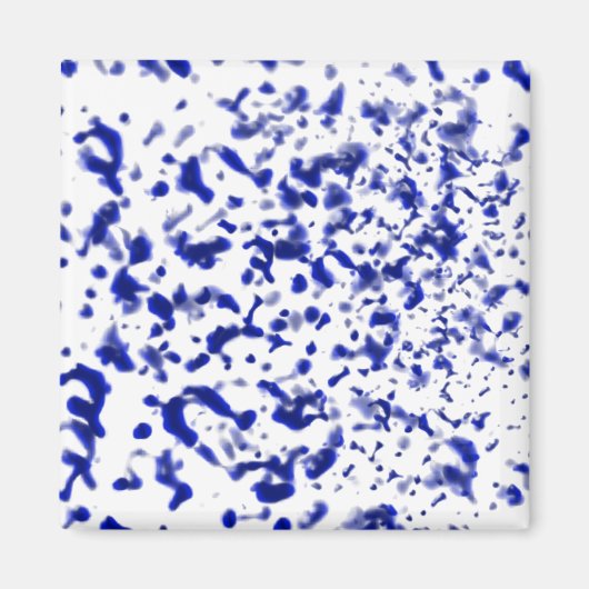 Paint Spatter Blue Magnet (Vorne)