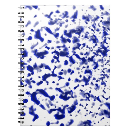 Paint Spatter Blue Notizblock (Vorderseite)