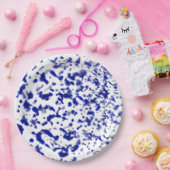 Paint Spatter Blue Pappteller (Party)