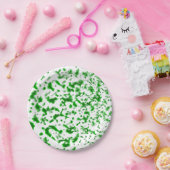 Paint Spatter Green Pappteller (Party)