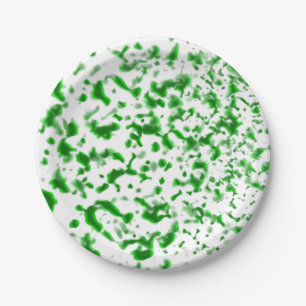 Paint Spatter Green Pappteller