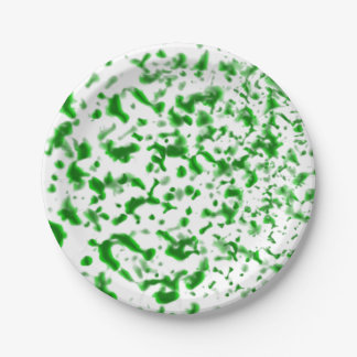 Paint Spatter Green Pappteller